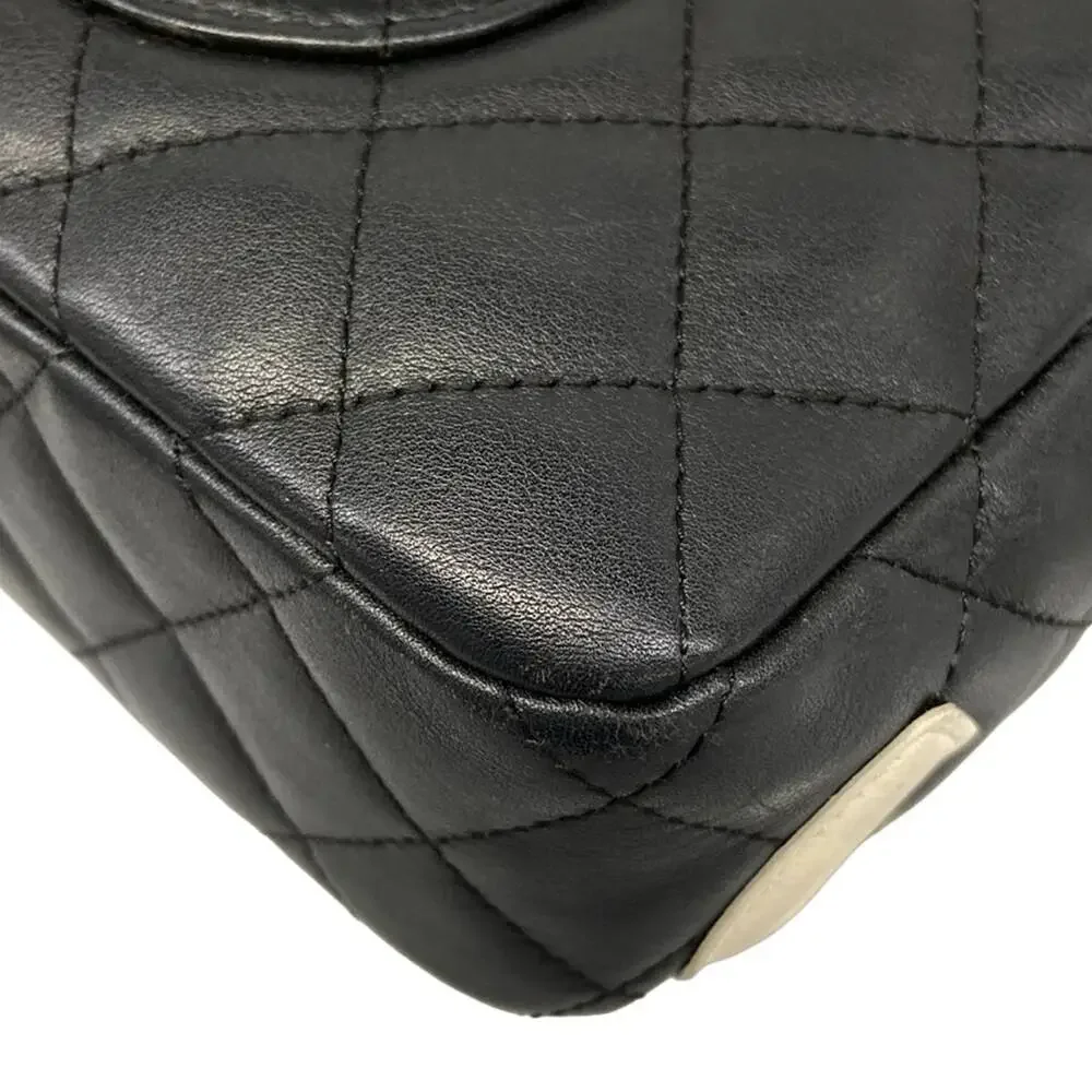 Chanel Cambon Line Shoulder Bag A28120 Black White